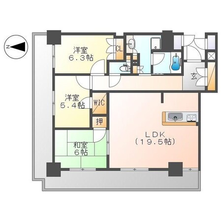 岐阜シティータワー43の物件間取画像